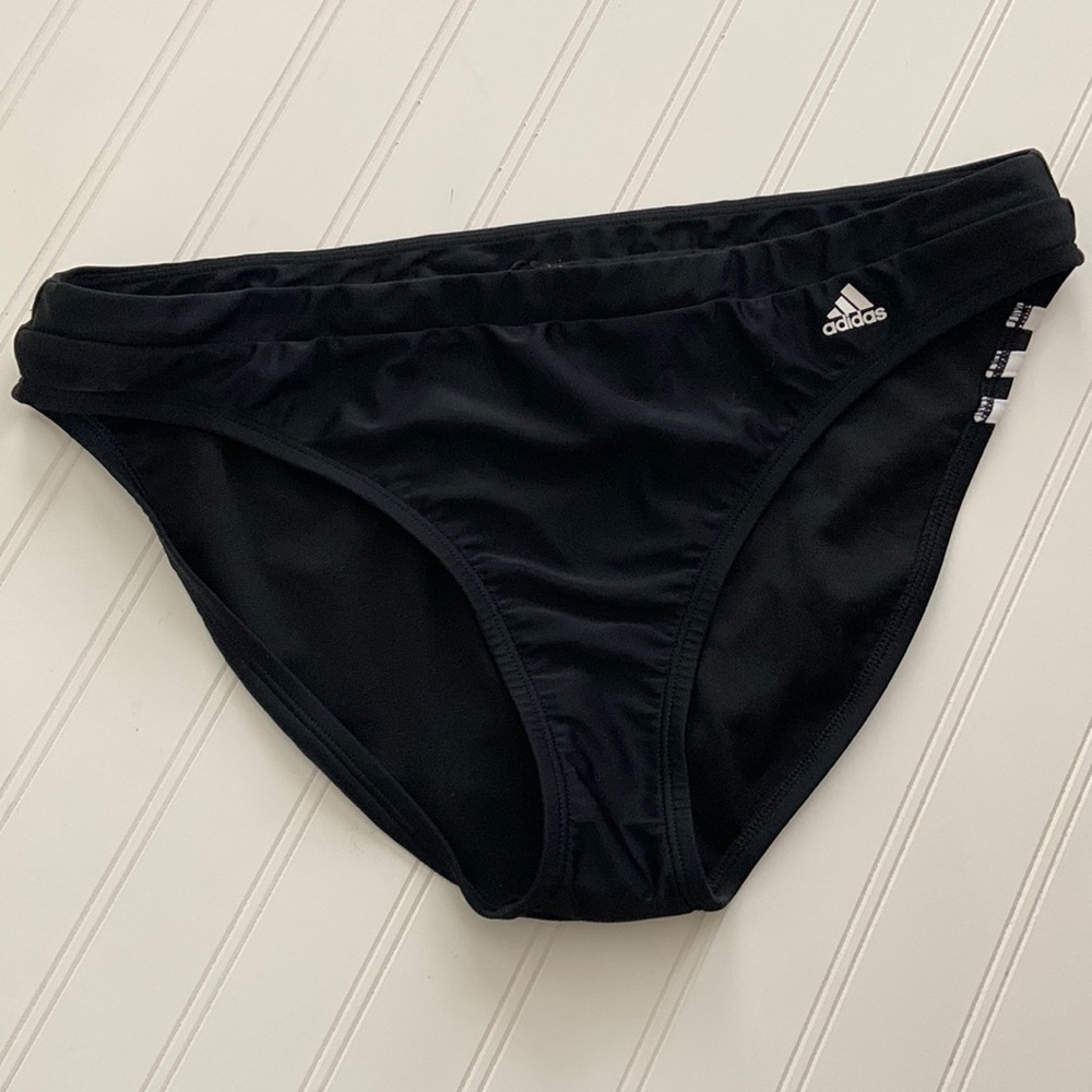 NEW! Adidas Black Athletic Swim Bikini Bottoms